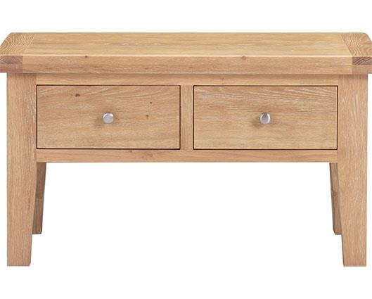 WINDSOR 2 DRAWER COFFEE TABLE - NATURAL OAK