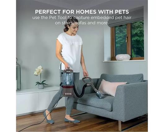 SHARK Classic Pet Lift-Away NV603UKT Upright Bagless Vacuum Cleaner – Java and Red Plum