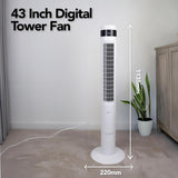 Igenix 43" Digital Tower Fan - White