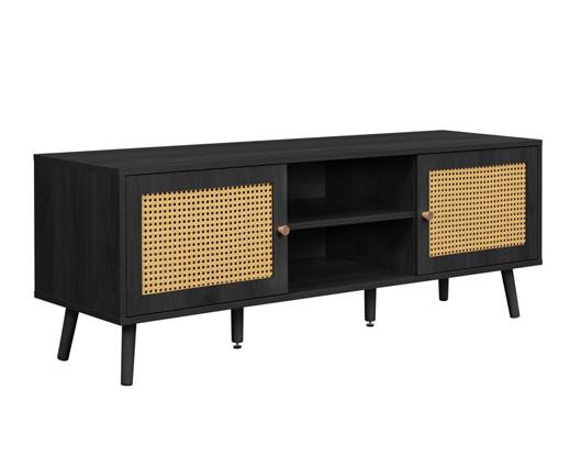 Croxley Rattan Large TV Unit - Black