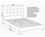 ARRAN 4'6" BED - BLACK FAUX LEATHER