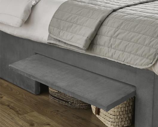 Leila Dual Storage Door Bed Steel Grey - King