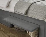 Leila Dual Storage Door Bed Steel Grey - King