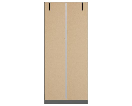 DENVER 2 DOOR WARDROBE - GREY GLOSS