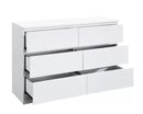 Oakley 6 Drawer Chest- White