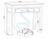 BORDEAUX CONSOLE TABLE - PEBBLE GREY/OAK