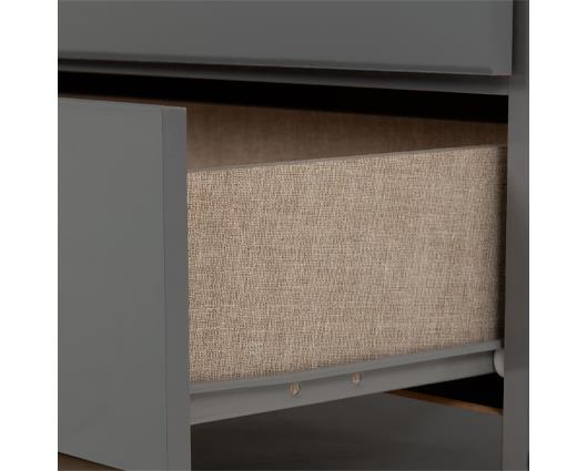 DENVER 2 DOOR 1 DRAWER MIRRORED WARDROBE - GREY GLOSS