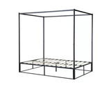 Farringdon Metal 4 Poster Small Double Bed - Black