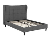 VERONA 4'6" BED - GREY FABRIC