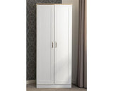 PORTLAND 2 DOOR WARDROBE - WHITE/OAK EFFECT