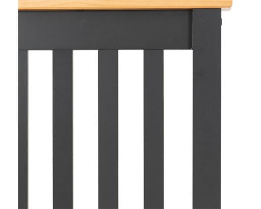 MONACO 3' LOW END BED - DARK GREY/OAK EFFECT