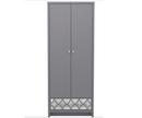 Arlo 2 Door 1 Drawer Wardrobe- Cool Grey