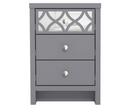 Arianna 3 Drawer Bedside Table- Cool Grey