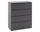 Marcus 4 Drawer Chest - Grey