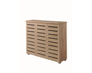 Tall 3 Door Shoe Cabinet-Oak