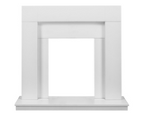 Milton Fireplace White & White/Black 39 Inch