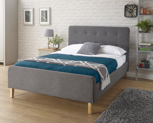 Ashbourne Bedstead Double Bed - Grey