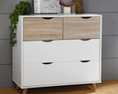 Shanelle 4 Drawer Chest White-Oak