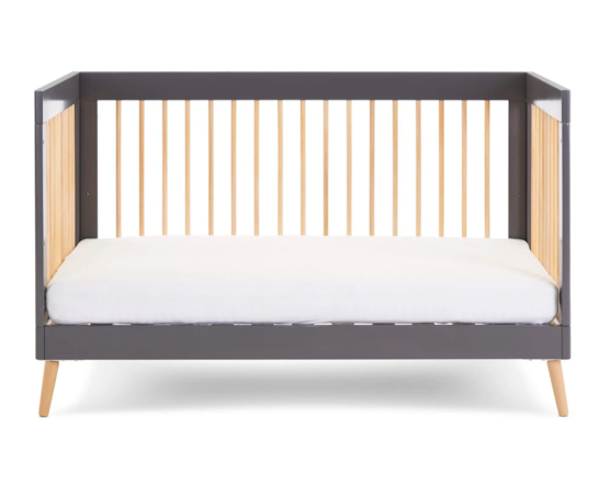 Maura Mini Cot Bed - Slate with Natural