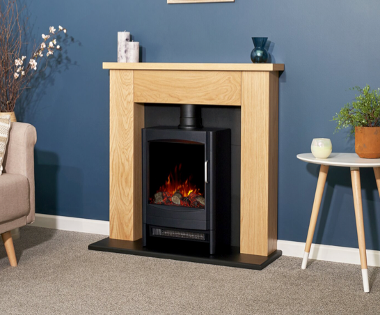 Chessington in Oak with Keston Stove