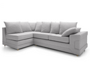 Poppy Left Hand Facing Corner Sofa - Light Grey