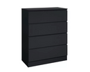 Oakley 4 Drawer Chest- Black