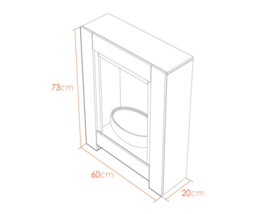 Montreal Fireplace Suite in Grey, 23 Inch