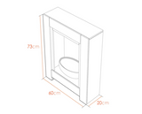 Montreal Fireplace Suite in Grey, 23 Inch