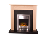 Skyla Fireplace Suite in Oak & Black, 43 Inch