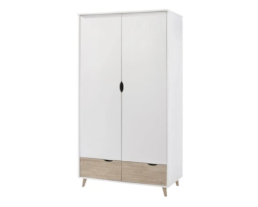 Shanelle 2 Door Wardrobe White-Oak