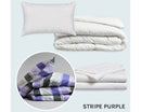CSL Essential Bedding Pack Single - Stripe Purple 10.5 Tog