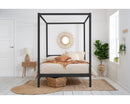 Mercia Four Poster King Bed - Black
