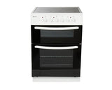 Haden HE60DOMW 60cm Double Cavity Electric Cooker with Ceramic Hob