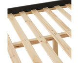 MONACO 5' LOW END BED - DARK GREY/OAK EFFECT