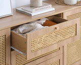 Croxley Rattan 2 Door 3 Drawer Sideboard - Oak