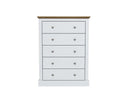 Dagwood 5 Drawer Chest White