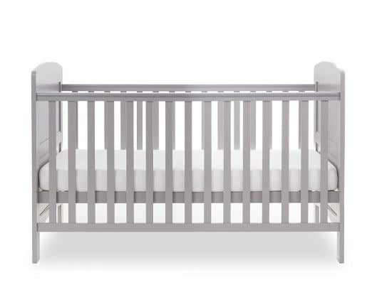 Grace Cot Bed + Fibre Mattress - Warm Grey
