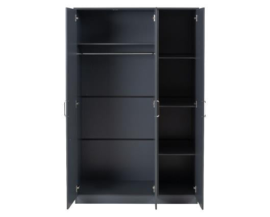 DAKOTA 3 DOOR WARDROBE - DARK GREY