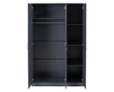 DAKOTA 3 DOOR WARDROBE - DARK GREY
