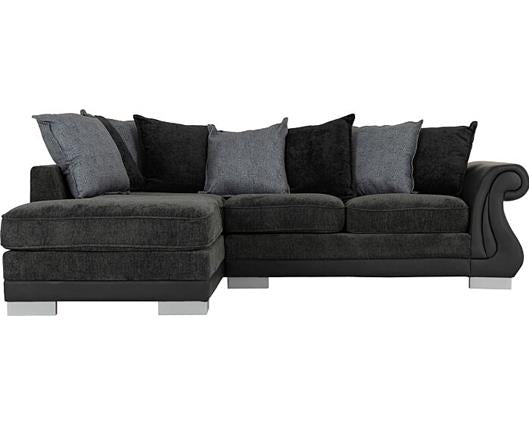 Elsa Left Hand Facing Corner Sofa - Dark Grey