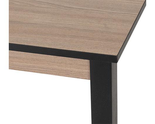 RADLEY 1+4 DINING SET - BLACK/OAK EFFECT/OAT FABRIC