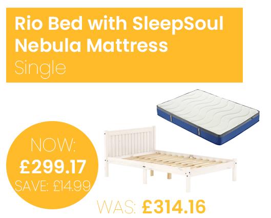 Rio Bed with SleepSoul Nebula Mattress - Single