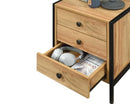 Alva 3 Drawer Bedside - Wotan Oak