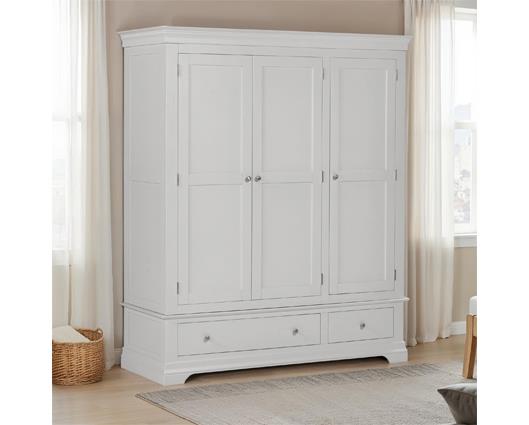 BORDEAUX 3 DOOR WARDROBE - PEBBLE GREY