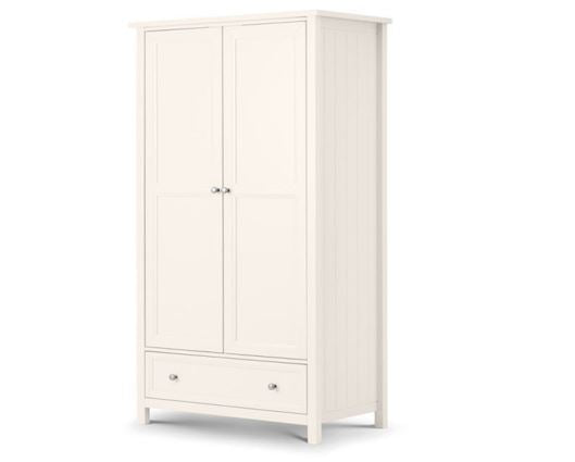 Acadia 2 Door Combination Wardrobe - Surf White