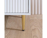 Zara 3 Drawer Fluted Chest - White