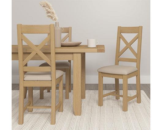 WINDSOR LARGE EXTENDING DINING TABLE - NATURAL OAK