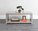 Brady Coffee Table with Shelf- Concrete