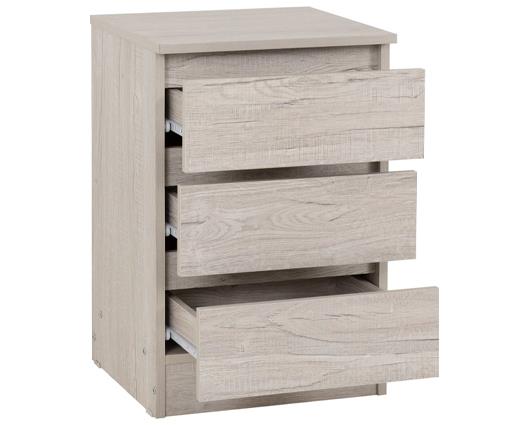 MALVERN 3 DRAWER BEDSIDE - URBAN SNOW