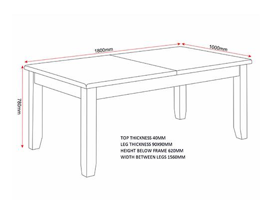 WINDSOR LARGE EXTENDING DINING TABLE - IVORY/OAK